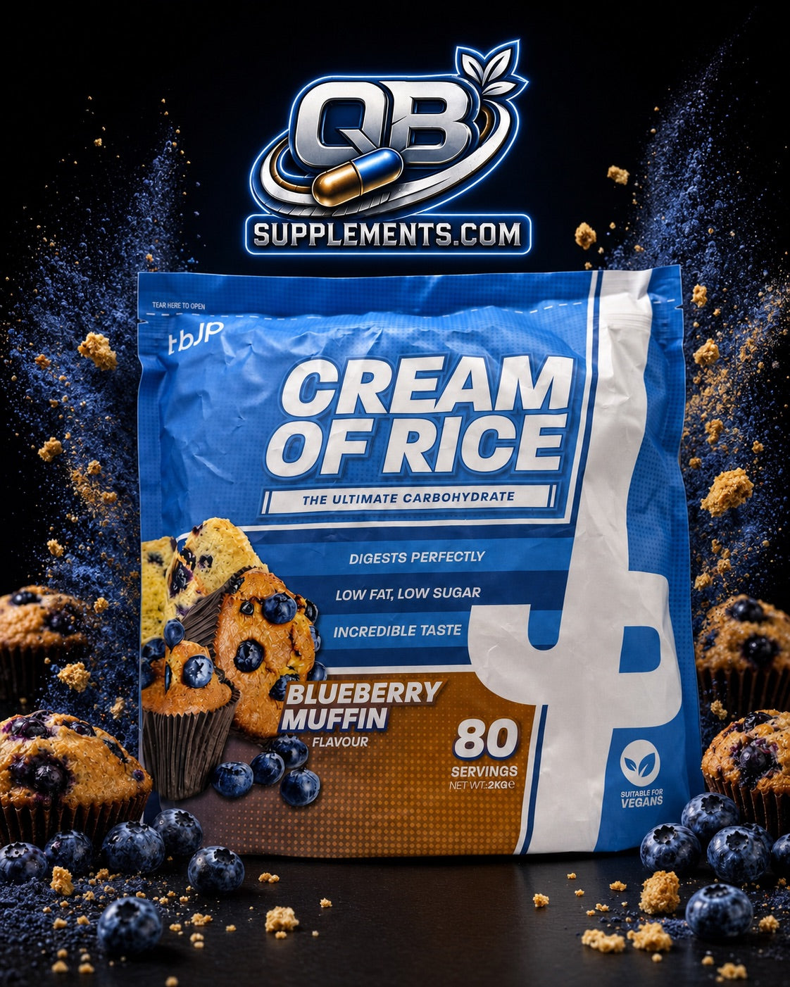 Trained by JP Cream of Rice – Blueberry Muffin - 2 000 g