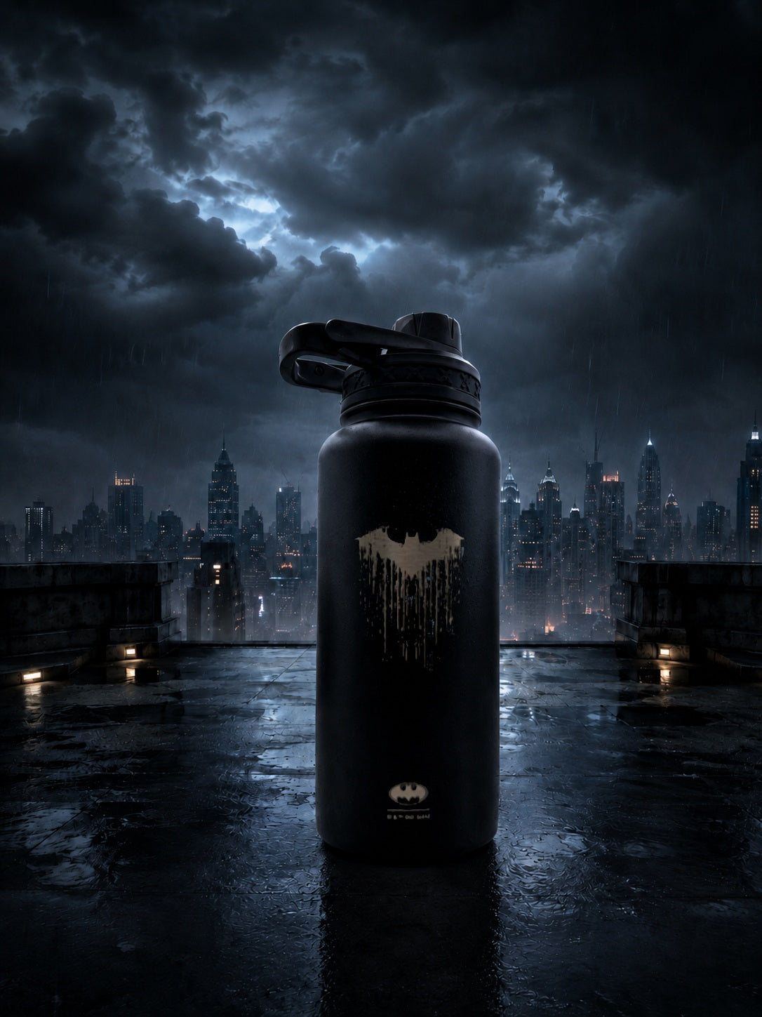 Bohtal Insulated Sports Bottle – Batman Logo Drip (960 ml)