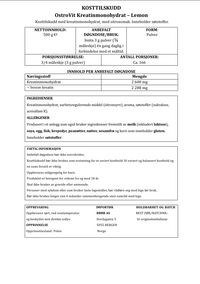 OstroVit - Kreatinmonohydrat Lemon - 500 g