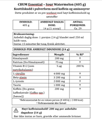 CBUM Essential Pre-Workout, Sour Watermelon - 405 g
