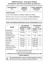 CBUM Essential Pre-Workout, Fruit Burst - 408 g