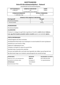 OstroVit - Kreatinmonohydrat - 1 000 g