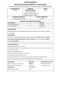 OstroVit - Kreatinmonohydrat Watermelon - 500 g