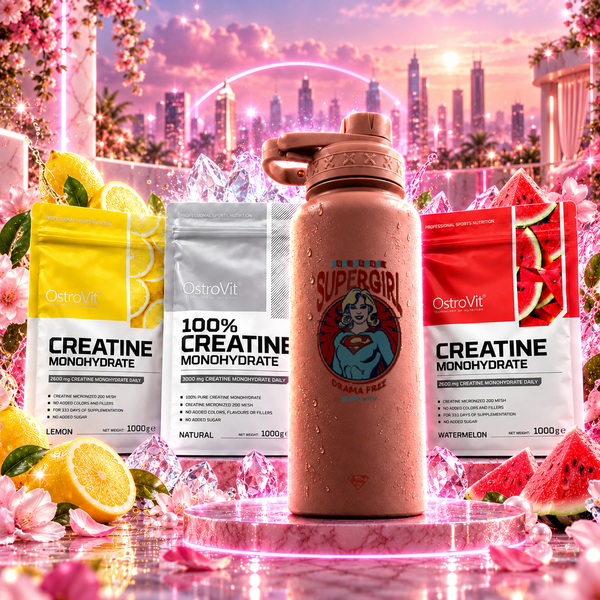 Supergirl Creatine Bundle – 1 kg Kreatin + 960 ml Flaske
