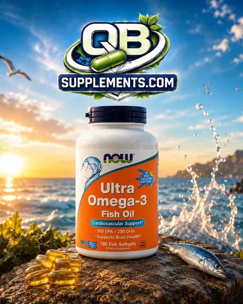 NOW Foods – Ultra Omega-3 Fiskeolje (500 EPA / 250 DHA) - 180 softgels