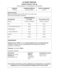 C4 Whey Protein, Vanilla Bean - 1 587 g
