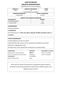 OstroVit - Kreatin Monohydrat - 500 g