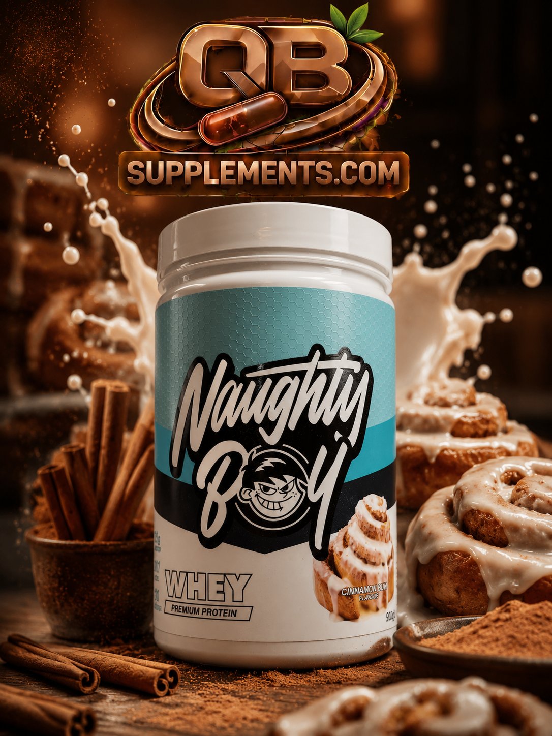 Naughty Boy Advanced Whey – Cinnamon Bun - 900 g